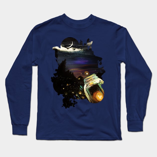 Firefly Sky Long Sleeve T-Shirt by adamzworld